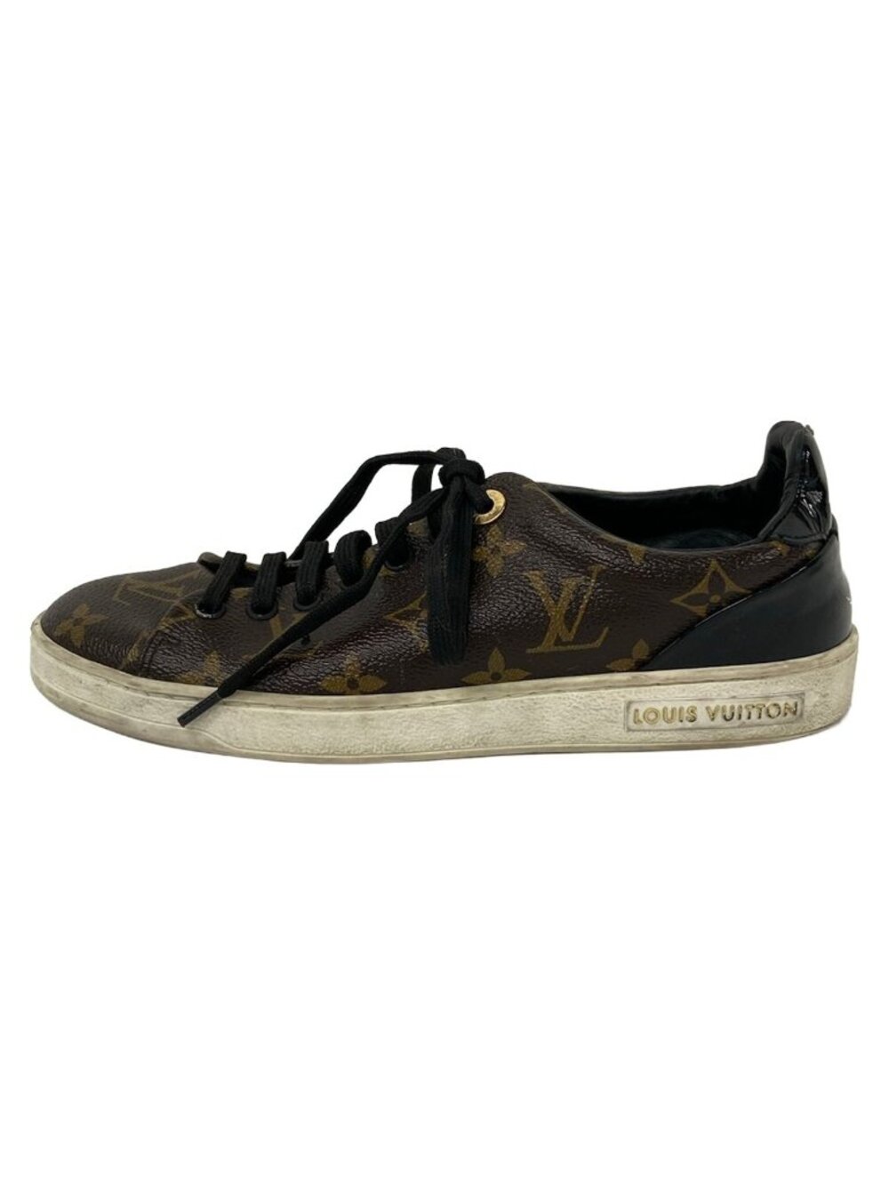 Louis Vuitton Sneakers 36 Front Row Line Brown Black Leather - Picture 1 of 6